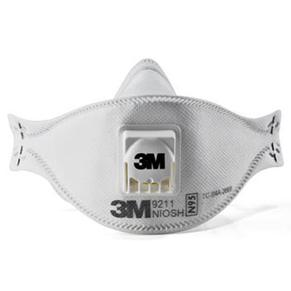 3m 9211 n95 flat fold respirator with valve