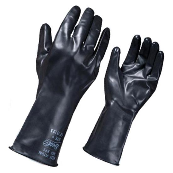 Large Showa Best 890E-09 Viton Chemical Resistant Gloves Pair