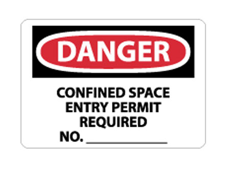 OSHA Sign - Danger Confined Space Entry Permit Required | D488PB ...